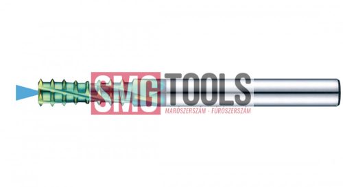 M6 Menetmaró redukált profillal 2xD belső h. Z4 D4.5 L/l1=60/12 d=6 VHM TiSiN-S 62HRc-15 [4NKTM045120S06M6C]