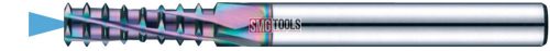 M8 Menetmaró redukált profillal 2xD belső h. Z4 D6 L/l1=65/17.5 d=6 VHM TiSiN-R INOX-15 [4NKTMS060175S06M8C]