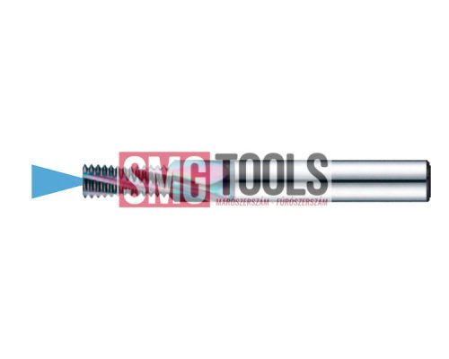 NPT1/4" P=18 Kúpos menetmaró belső h. D9.9 L/l1=70/14.7 d=10 VHM TiSiN-R INOX-15 [4NPTMS099147S10C]