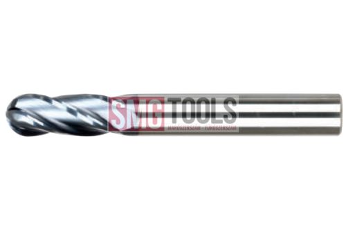 D10R5 Gömbvégű maró Z4 L/l1=75/20 VHM AlTiN ECO-STEEL-30