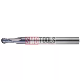   D1R0.5 Gömbvégű maró Z2 kúpos nyakú /1,5°/ L/L2/L1=60/23/4/2 d=6 VHM TiAlN STEEL-30 [DB34201015]
