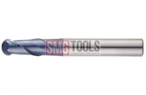 D2R1.0 Gömbvégű maró Nyakalt Z2 L/L2/l1=50/11/6 d=6 VHM AlCrN INOX-38 [SB502020]